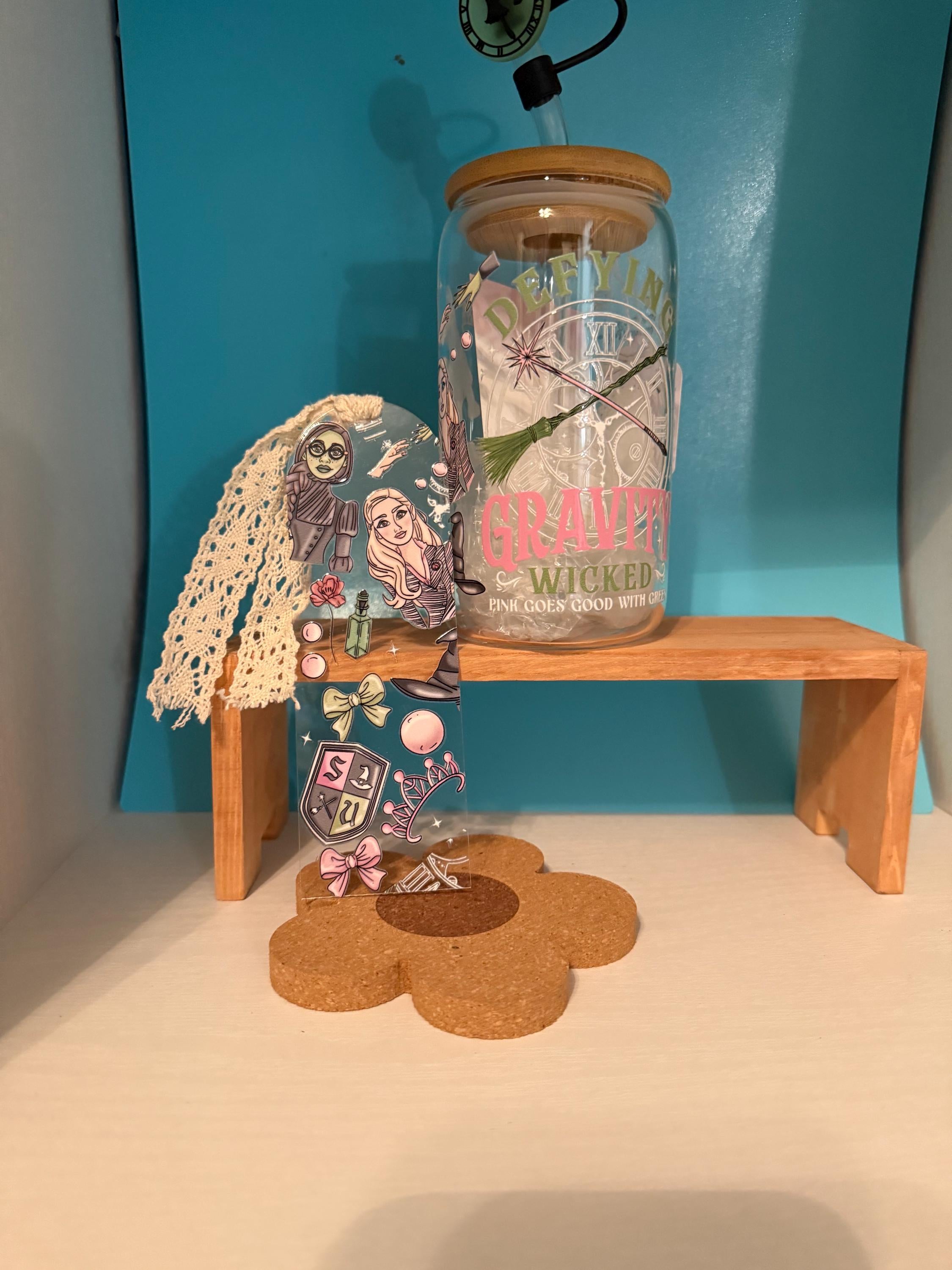 Book Lover Gift Set: 16oz Tumbler, Bookmark & Coaster - Reader Gift