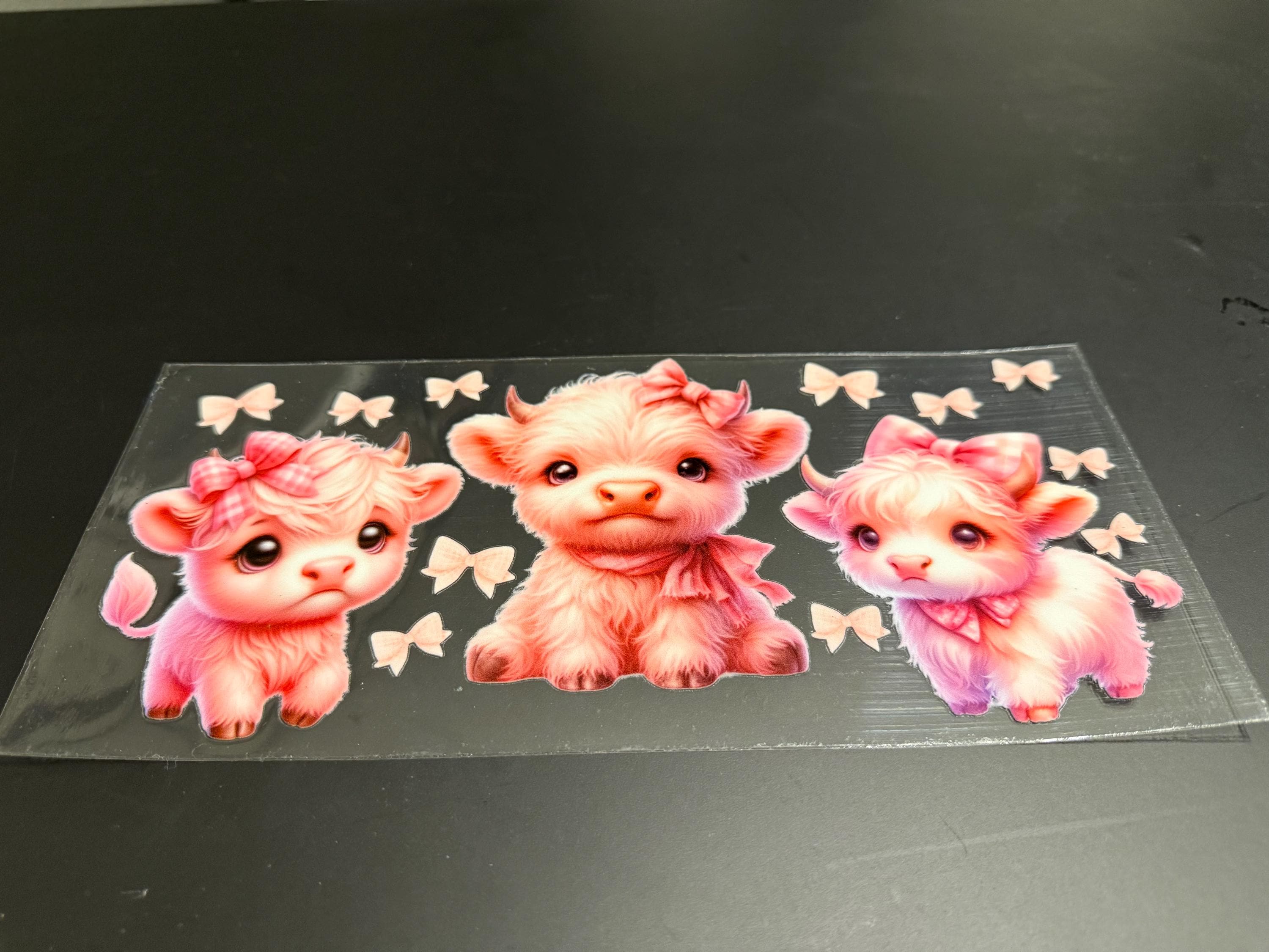 Baby Farm Animal UVDTF Tumbler Wrap – Cow, Calf, Piglet