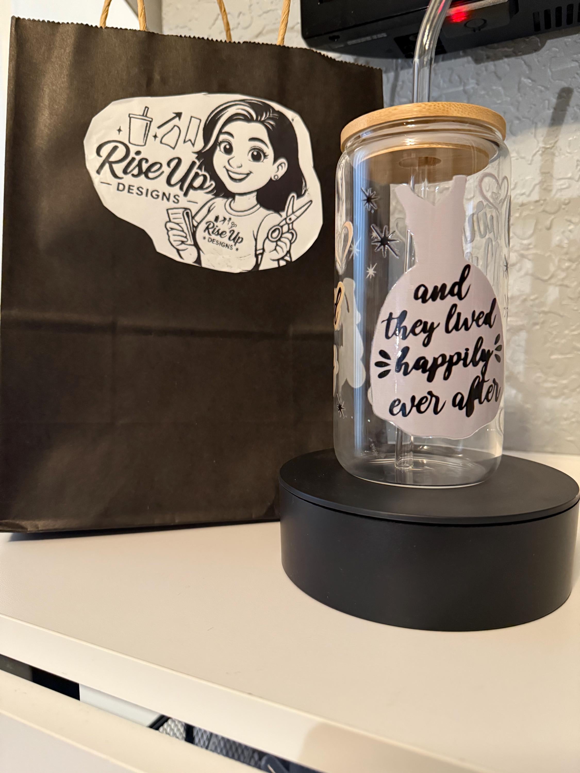 Bridal Glass Tumbler | 16 oz “I Said Yes” Engagement Cup with Lid & Straw | Future Mrs Gift | Wedding Shower or Bride-To-Be Tumbler