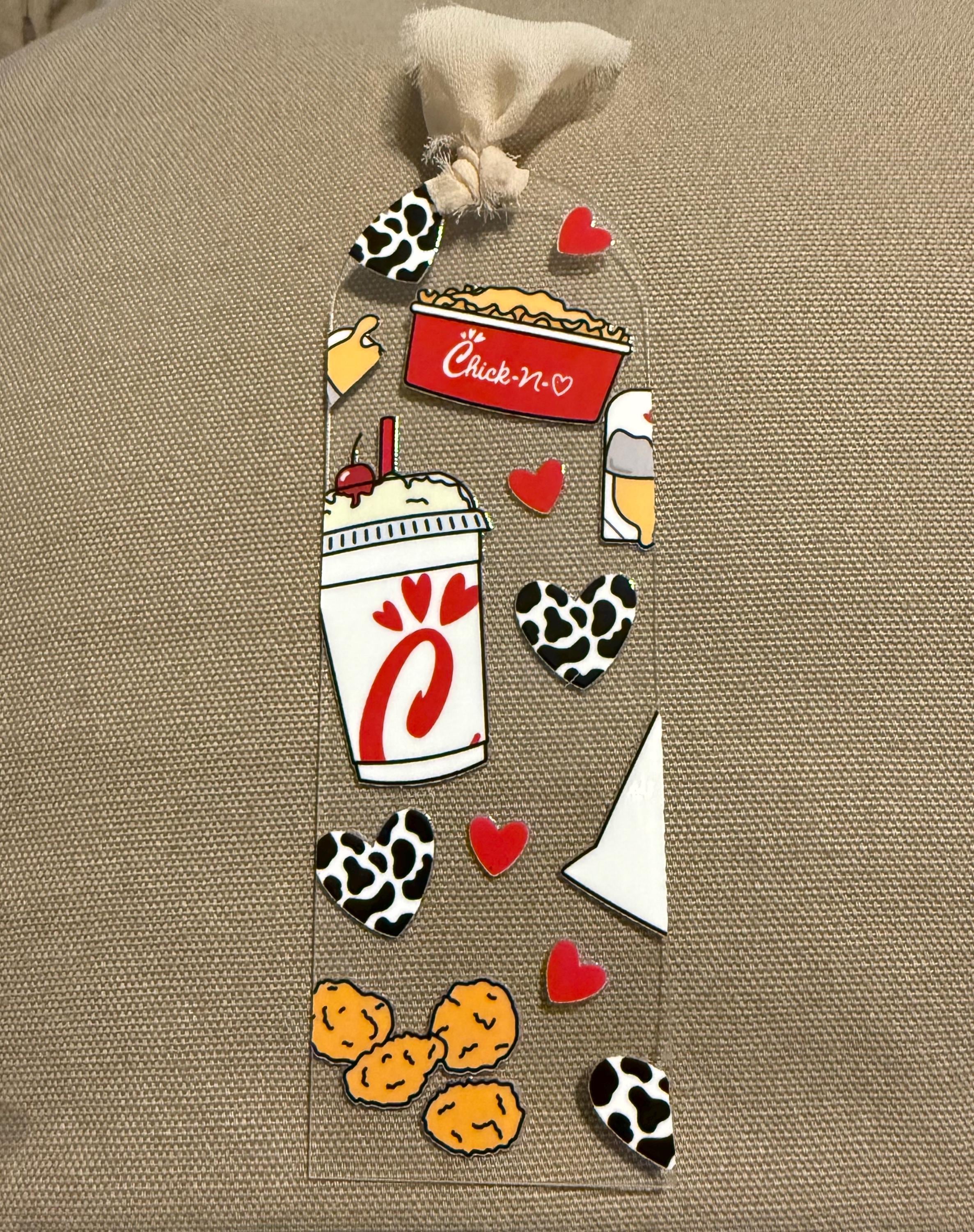 Chicken-Themed UV DTF Wrap: Fast Food Glass Can Decal