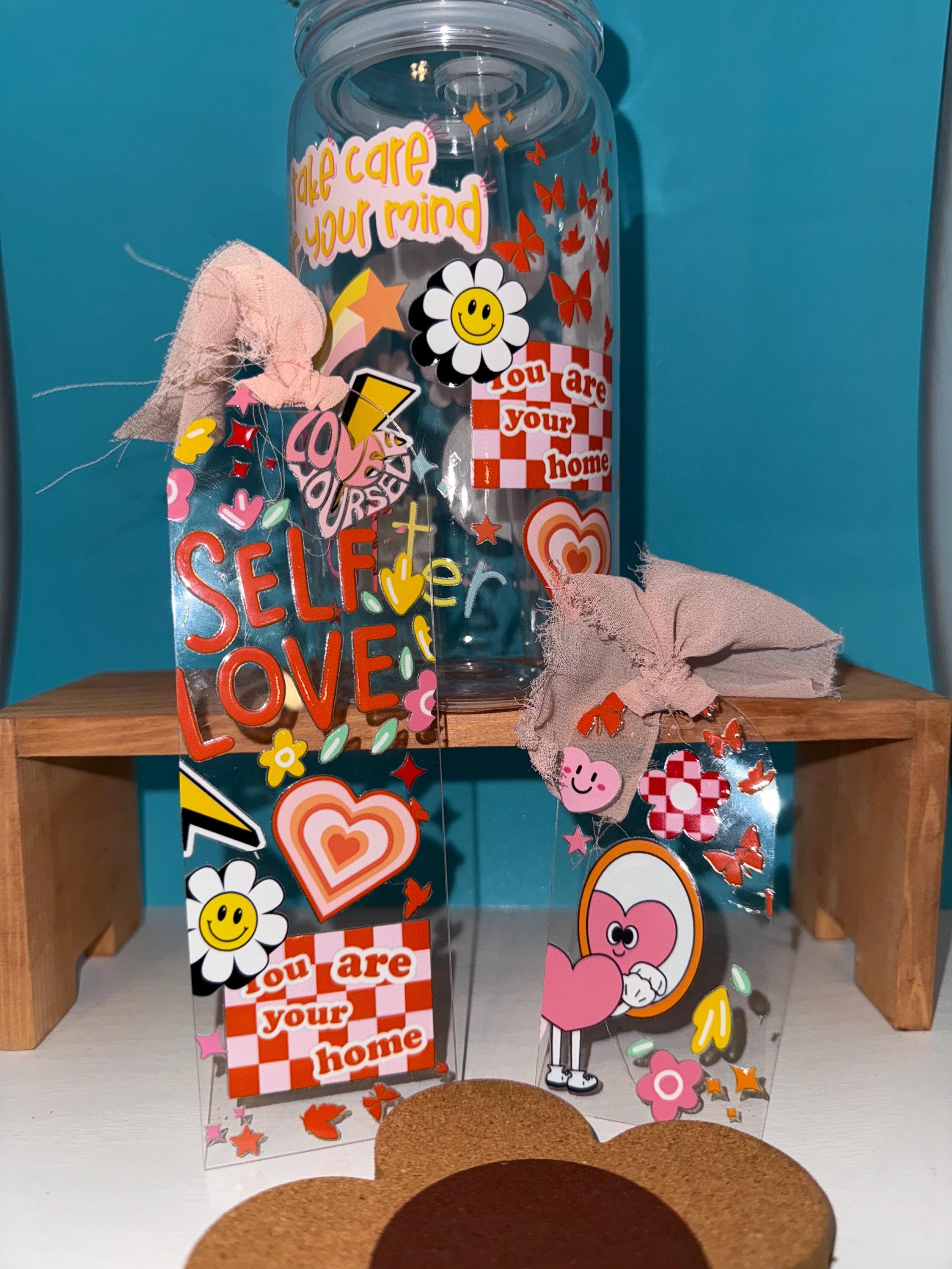 Book Lover Gift Set: 16oz Tumbler, Bookmark & Coaster - Reader Gift