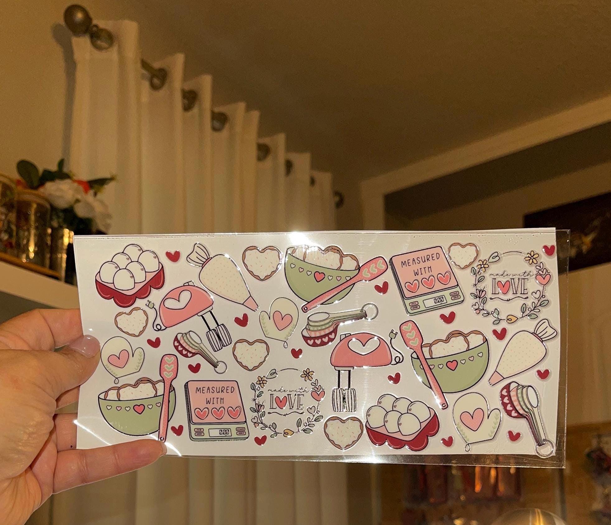 Baking Lover Cup Wrap: Kitchen-Themed Waterproof Tumbler Decal