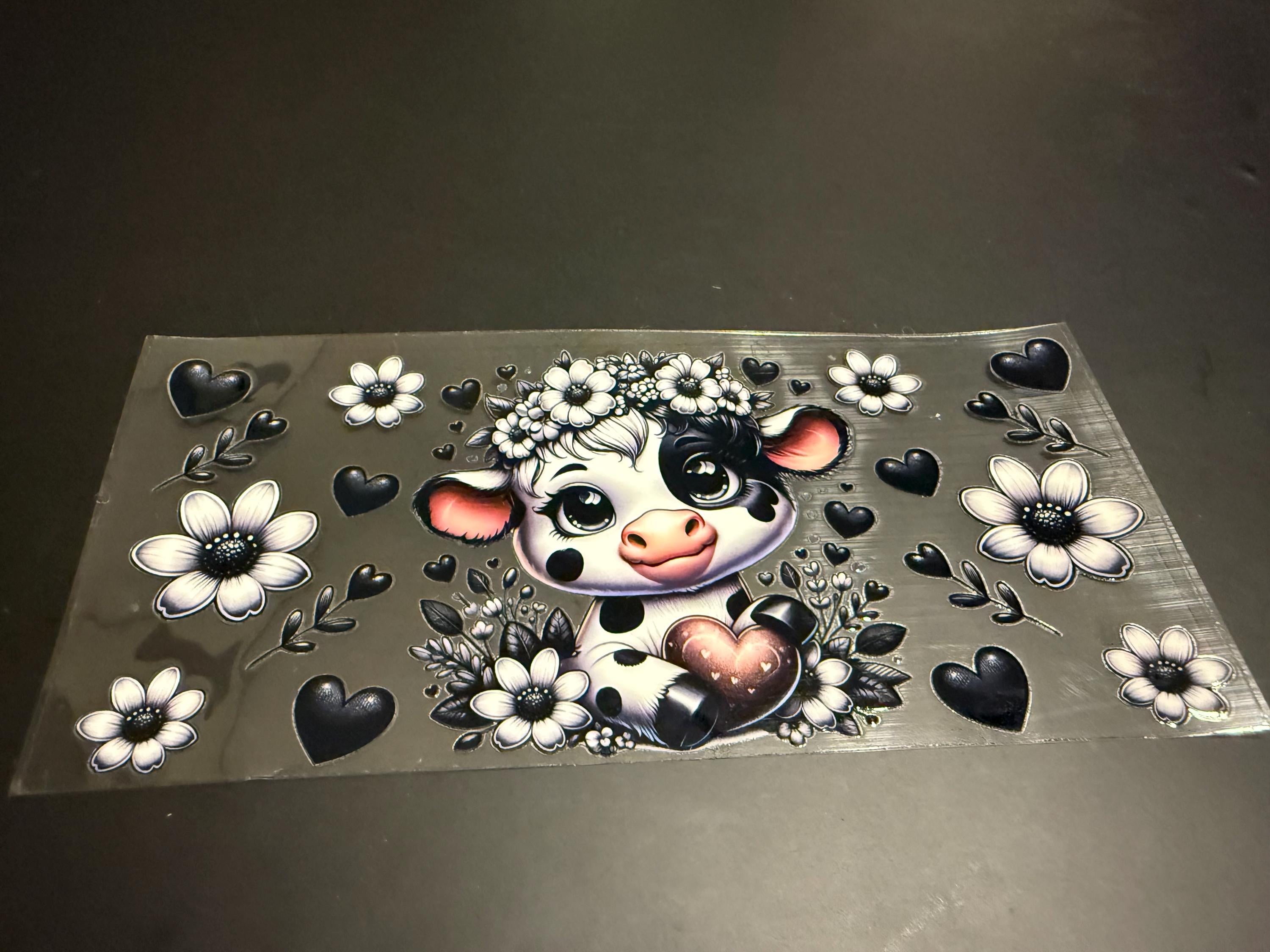 Baby Farm Animal UVDTF Tumbler Wrap – Cow, Calf, Piglet