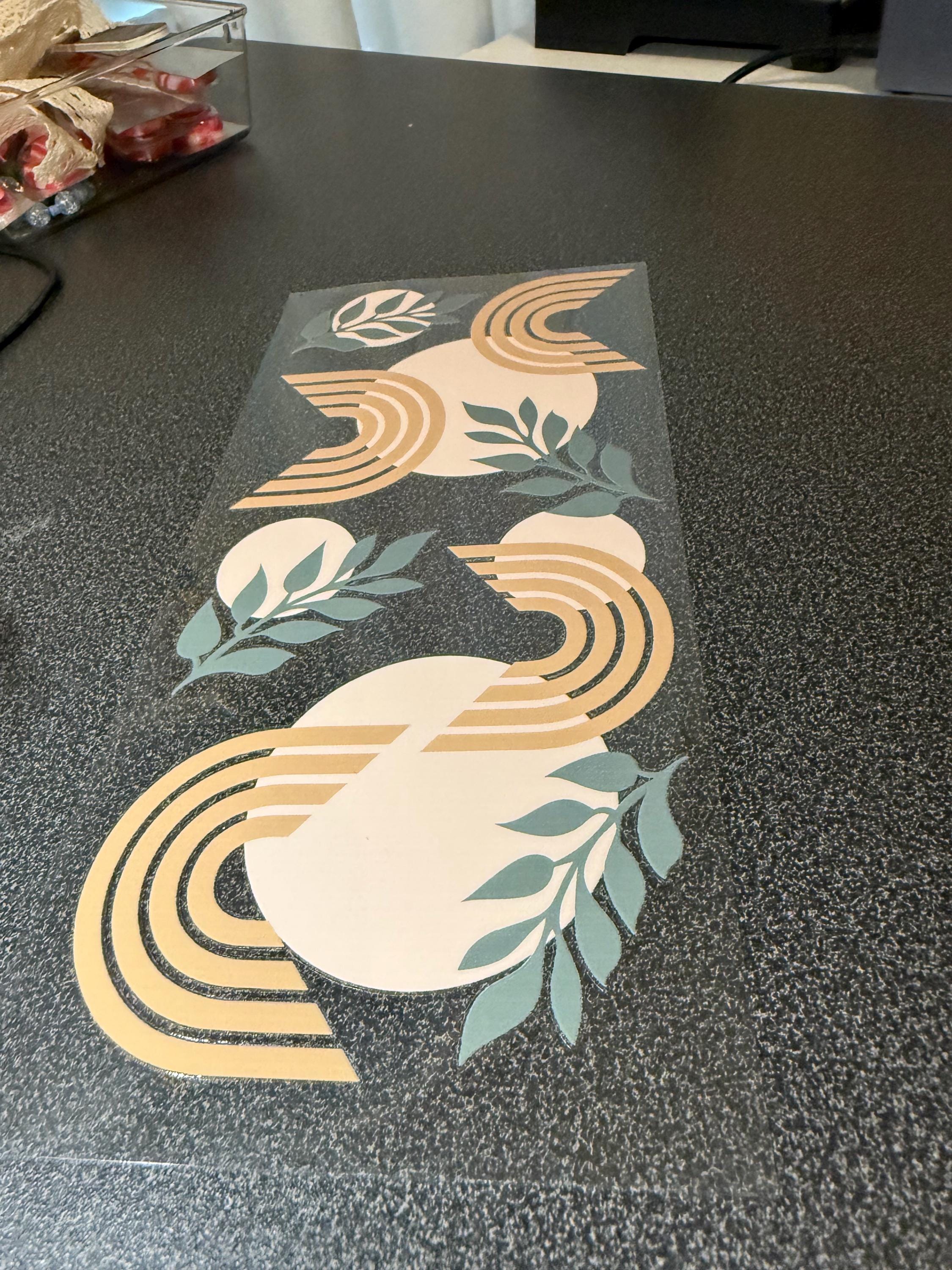 Boho Rainbow UVDTF Cup Wrap – Neutral Earthy 16oz Glass Can Decal