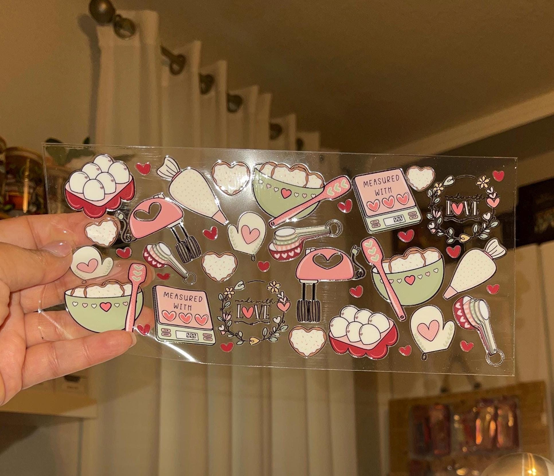 Baking Lover Cup Wrap: Kitchen-Themed Waterproof Tumbler Decal