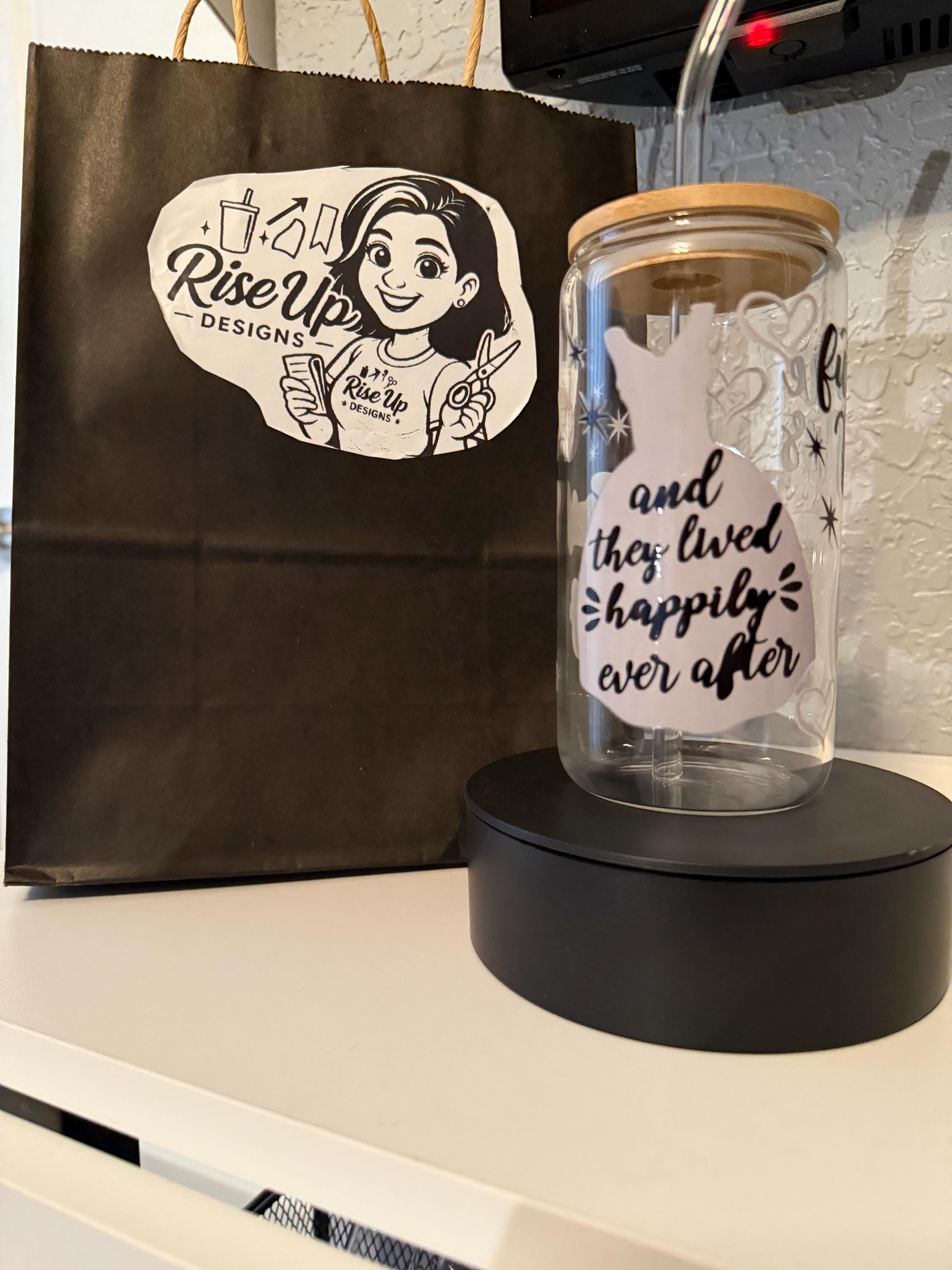 Bridal Glass Tumbler | 16 oz “I Said Yes” Engagement Cup with Lid & Straw | Future Mrs Gift | Wedding Shower or Bride-To-Be Tumbler